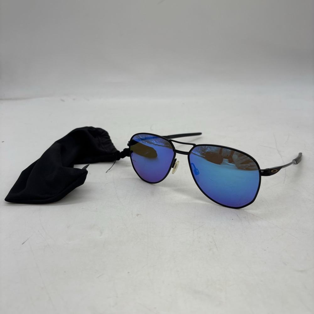 Oakley Contrail Ti Titanium Satin Steel Prizm Sapphire Polarized OO6050-0457